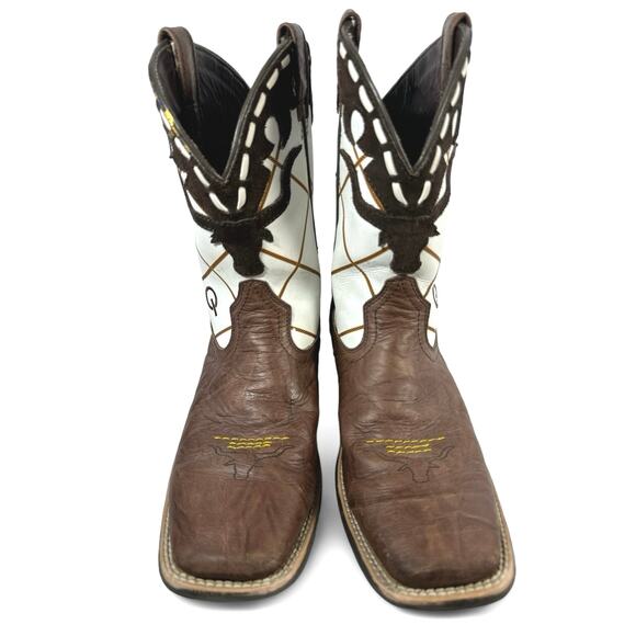 Ariat Dakota Dogger Longhorn Star Western Boot Quincy Collection Kids 6 - Picture 2 of 8